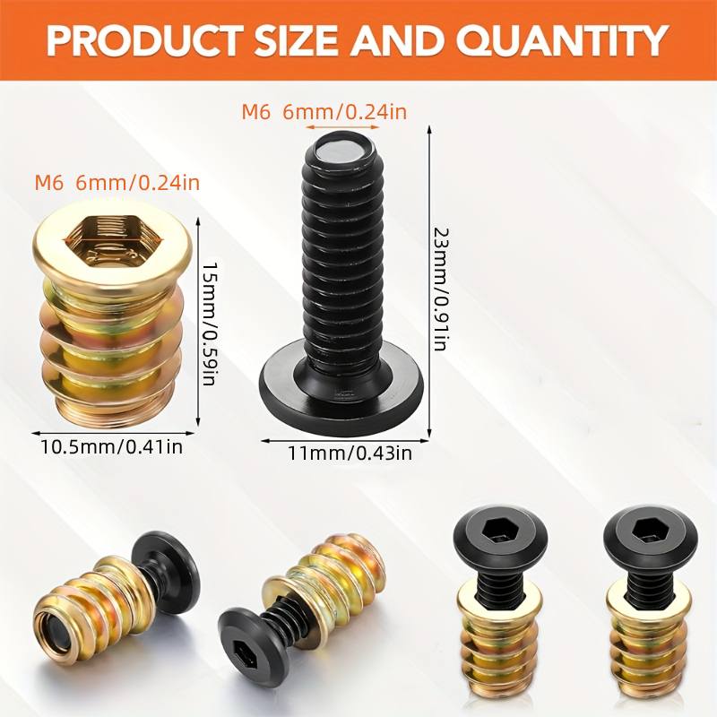 Furniture Hardware Connectors - Kit d'outils combinés d'inserts filetés pour