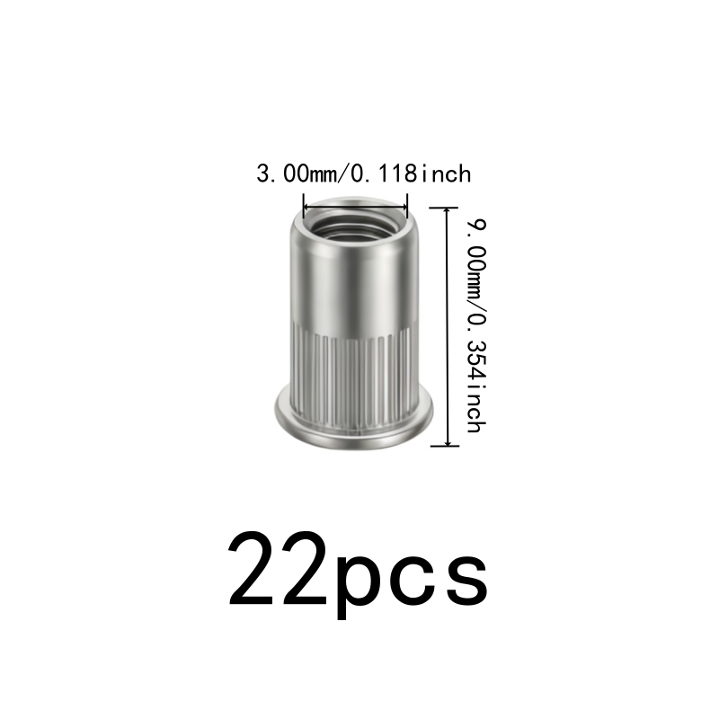 22 écrous filetés M3 résistant - Furniture Hardware Threaded Inserts avis et prix