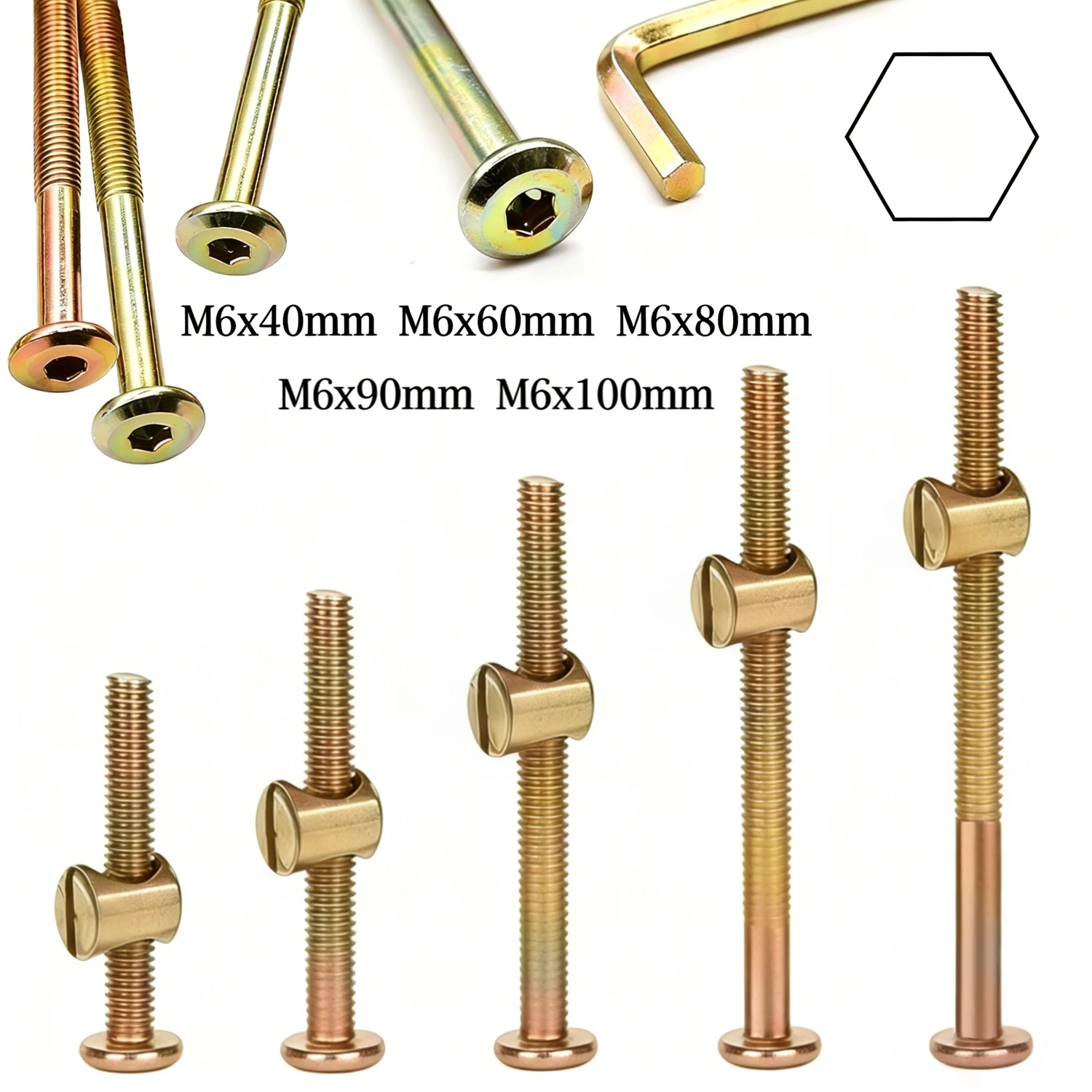 Vis à tête hexagonale M6, 10/2 - Furniture Hardware Barrel Nut avis et prix