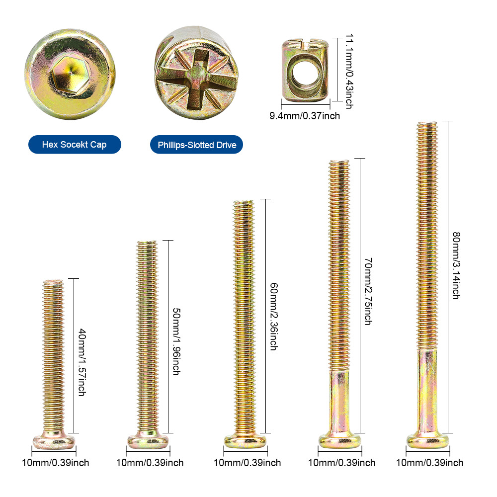Vis à tête hexagonale plate po - Furniture Hardware Barrel Nut avis et prix