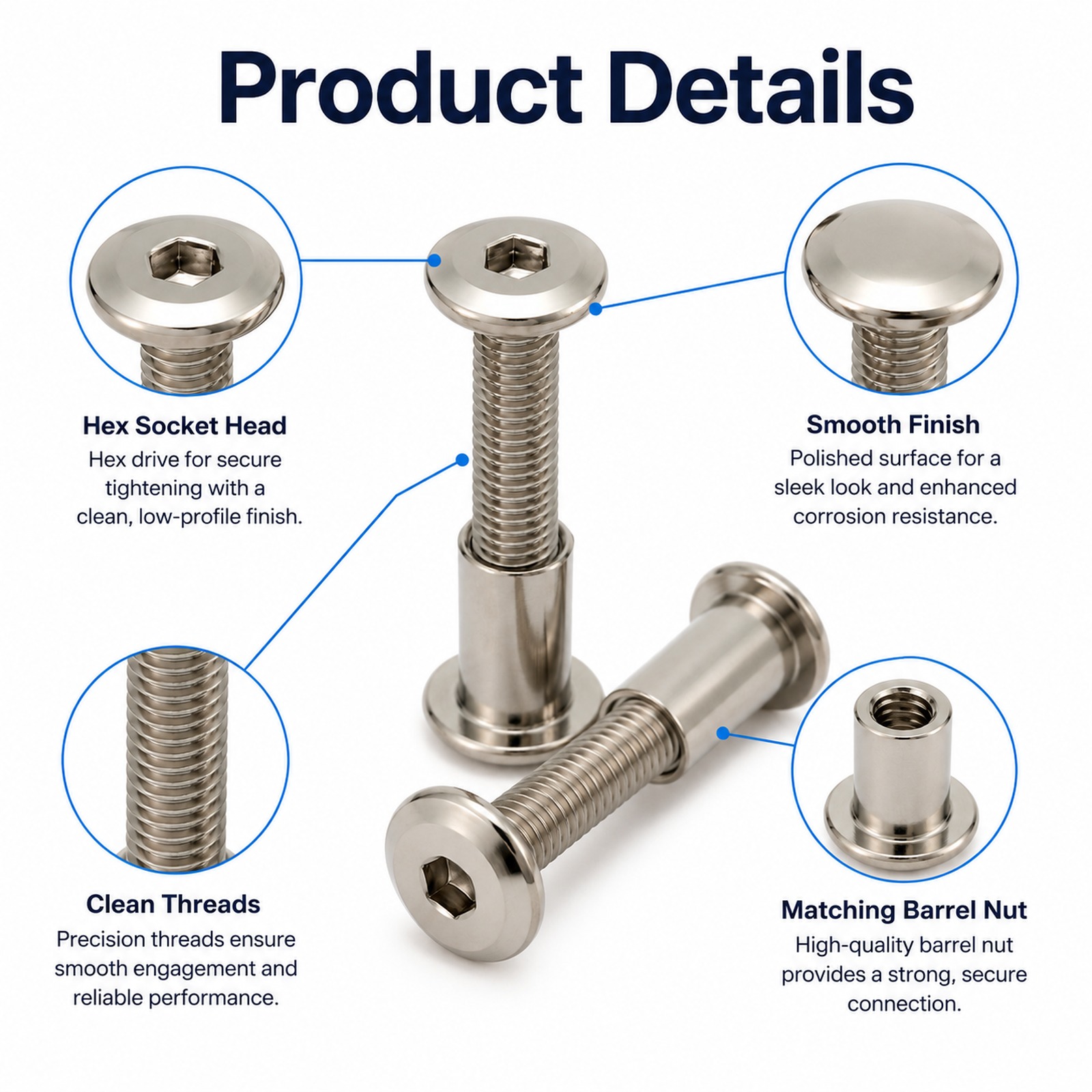 Boulons et écrous de connexion - Furniture Hardware Barrel Nut avis et prix